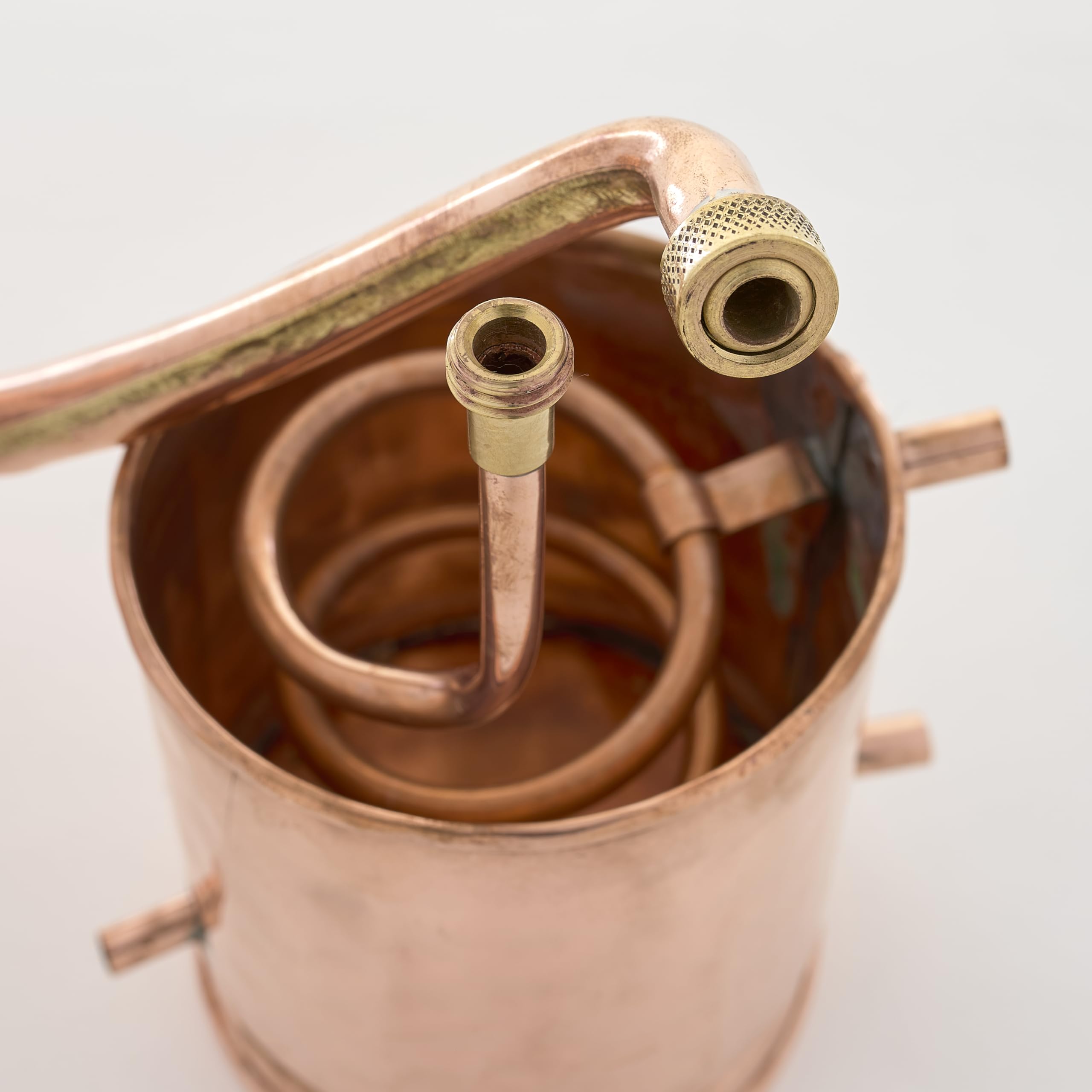 Ardosia Alambicco in Rame con Termometro, 3L 5L 10L 15L 20L 25L, Distillatore Artigianale per Grappa, Distillati, Oli Essenziali e Idrolati, Griglia Separatrice Opzionale (con griglia, 5L)