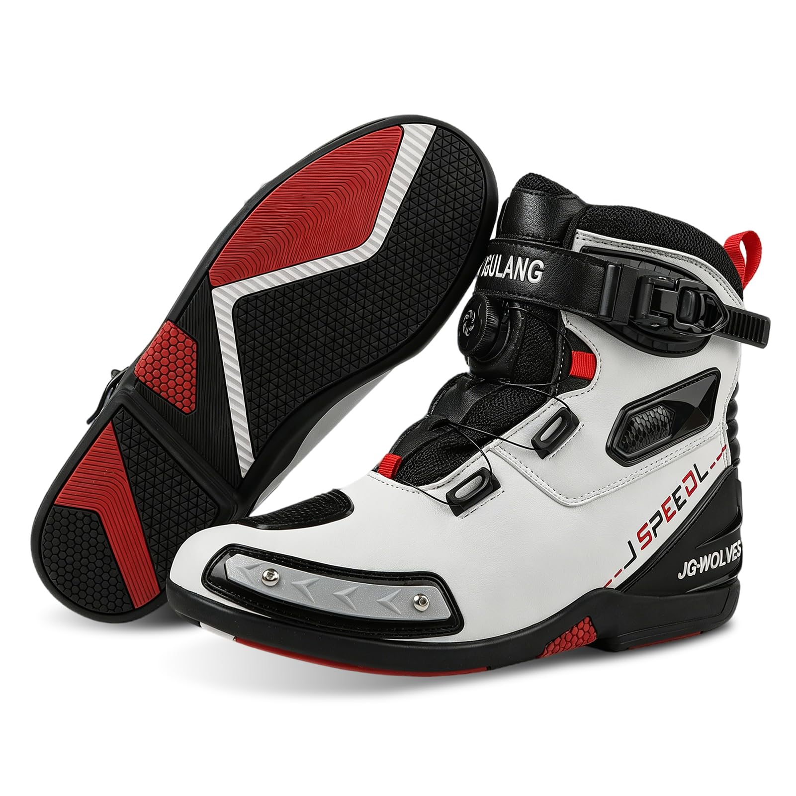 Buty motocyklowe, odporne na upadki, buty motocyklowe ze wzmocnioną podkładką zmiany biegów
