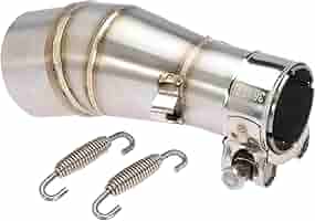 チューブ Amazon.com: unrulysoul Motorcycle Exhaust Mid Pipe Muffler