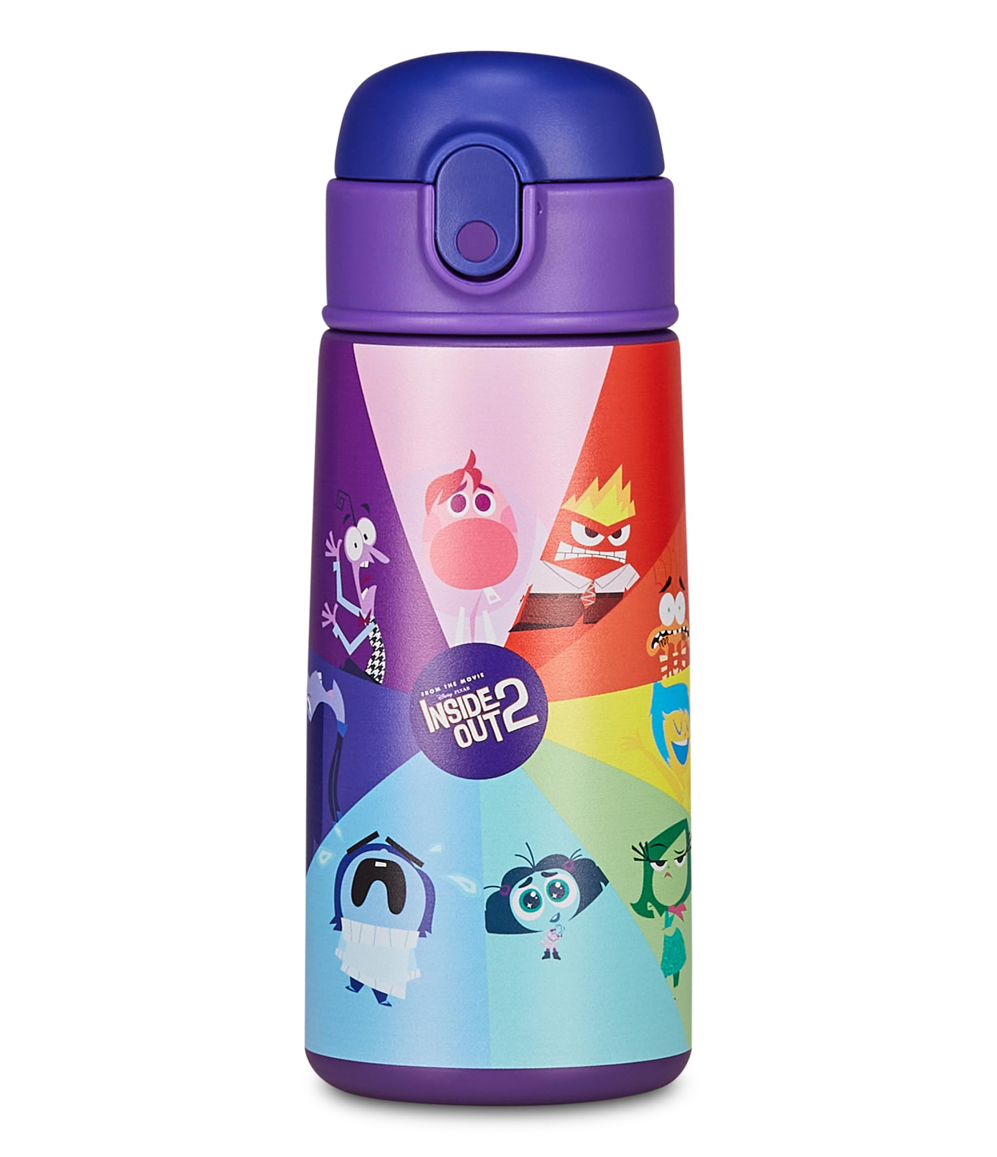 Seven Inside Out 2 Insulated Water Bottle, Purple, Temperature Maintenance up to 24 Hours, Nursery Bottle, Elementary School and Leisure, Girl, Purple, Taglia Unica, Modern
