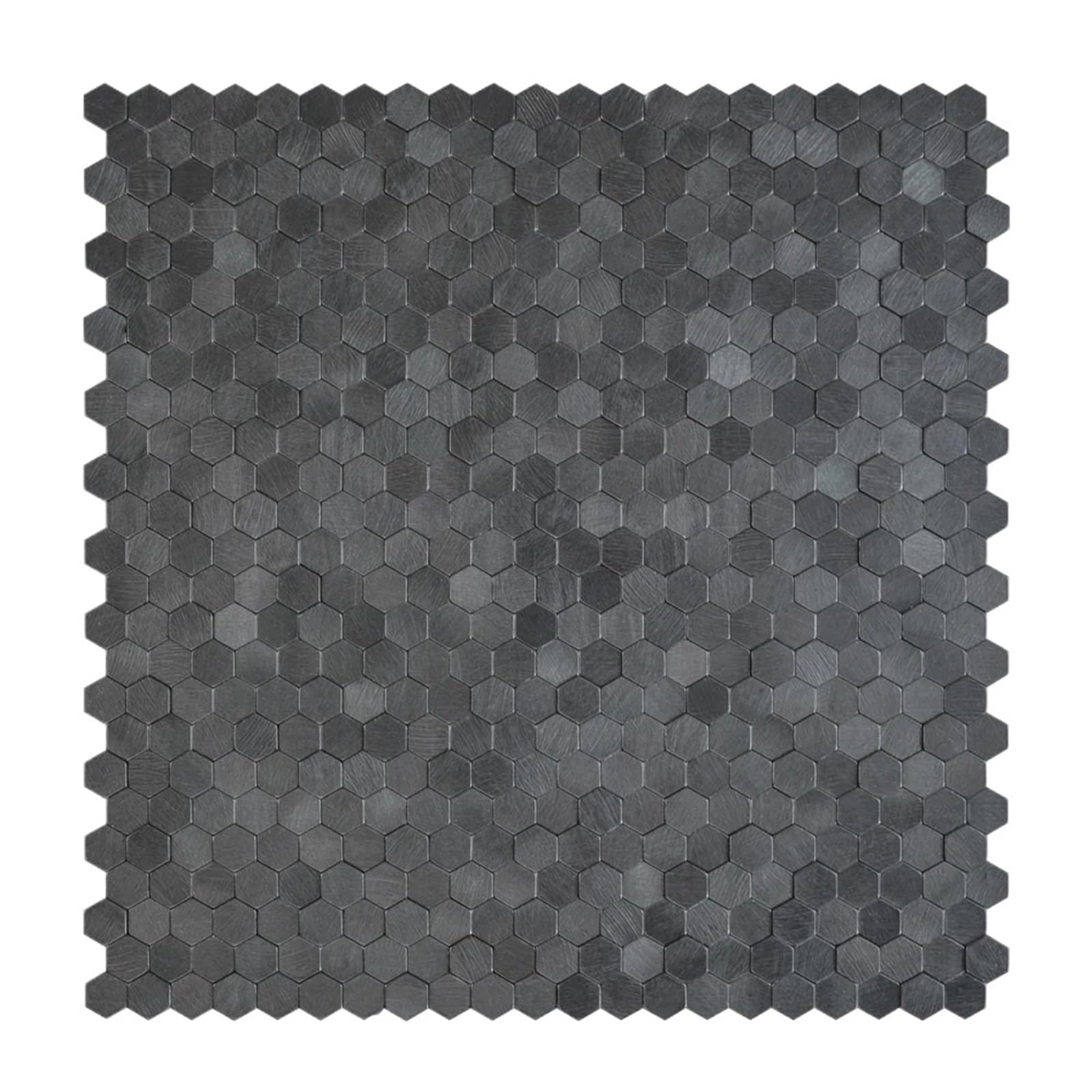 Metal splashback Peel and Stick Backsplash Hexagon Tiles, High-Low 3D On Mosaic Self Adhesive Wall Tile for Kitchen Bathroom(Grey,6 Sheet)