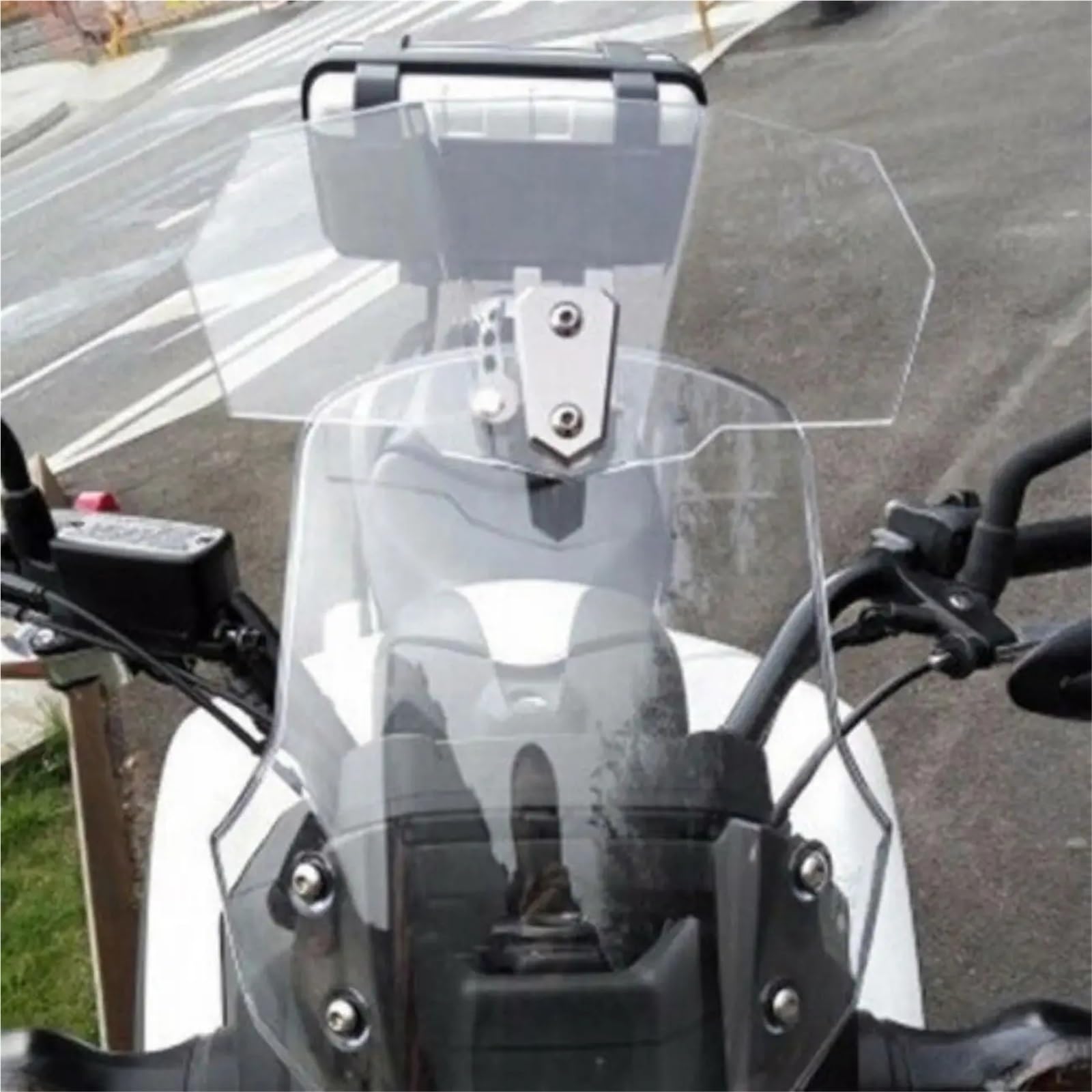 Deflector Cupula Moto Compatible con BMW R1200GS, Kawasaki Z800, Z900 y Honda. Clip de alerón Universal para Motocicleta, extensión de Altura Ajustable. Parabrisas