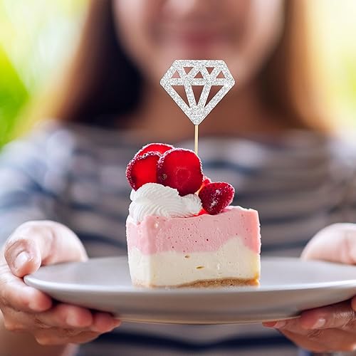 Miniatura 5 de Gyufise 36 piezas de diamantes para cupcakes con purpurina para despedida de soltera, para boda, compromiso, aniversario, fiesta de cumpleaños,