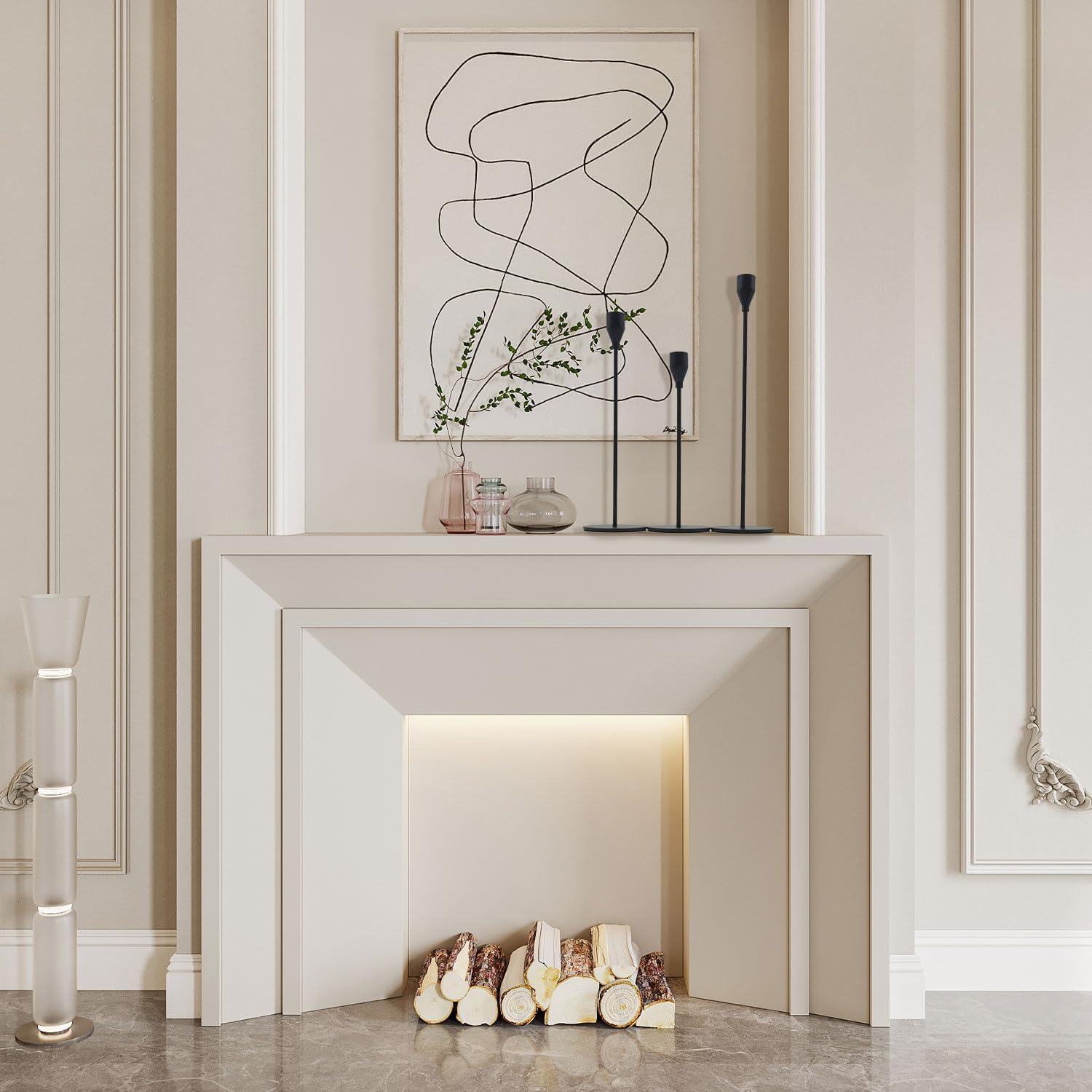 48 Pack Candle Holders Taper Candle Holders Tall Metal Candle Stands Holders for Table Centerpiece Modern Pillar & Home Wedding Decor, Matte Black