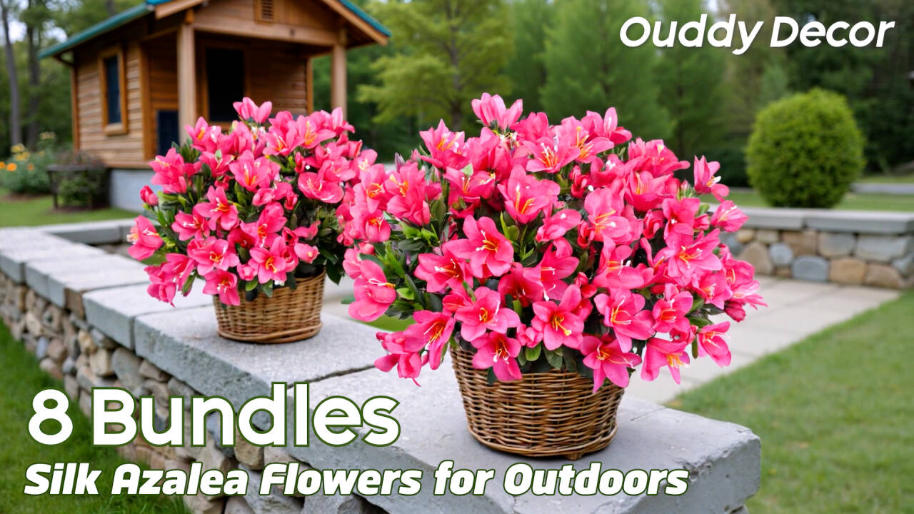 Amazon.com: Ouddy Decor 8 Bundles Artificial Flowers for Outdoors