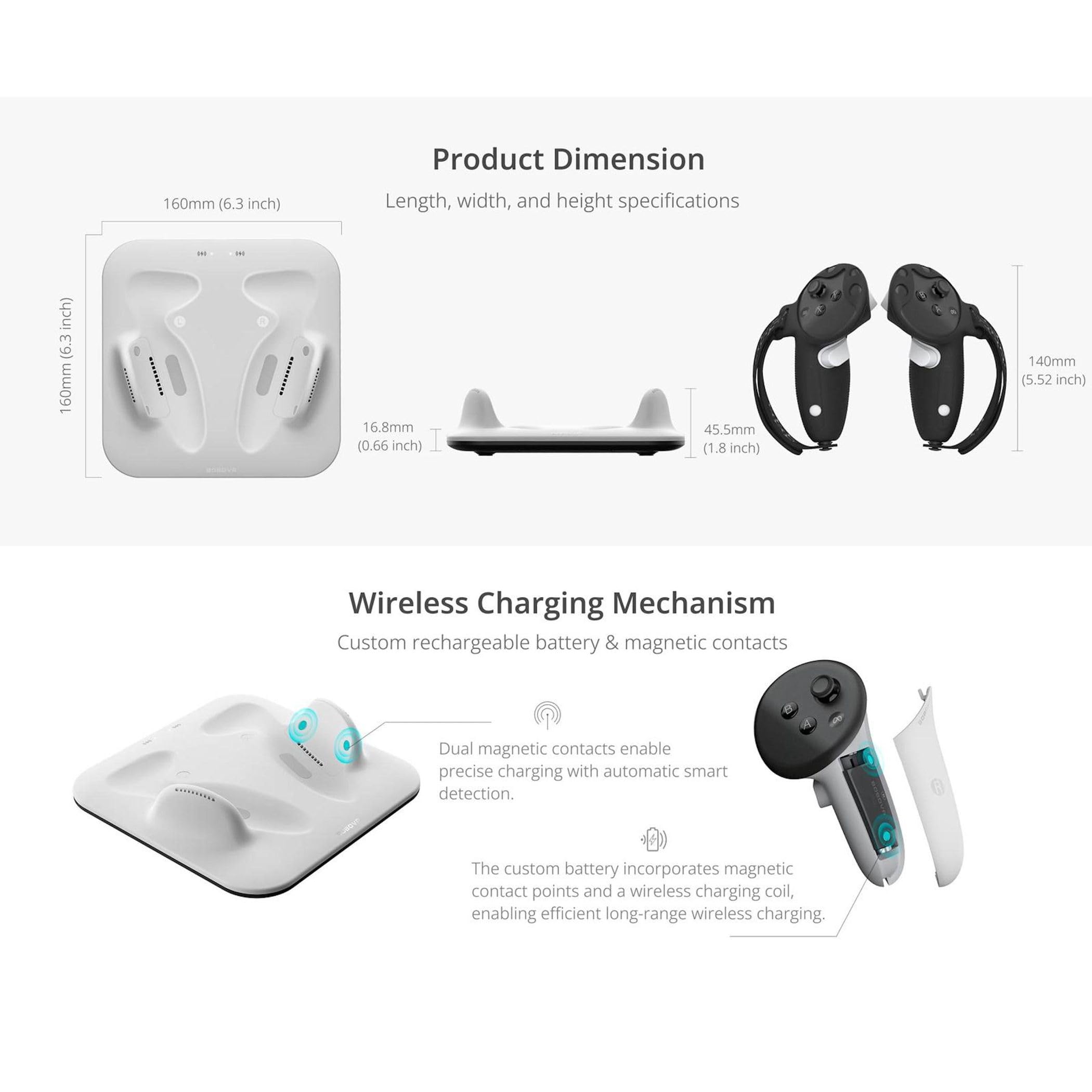Wigento Controller Ladestation für Meta Quest 3 und Quest 3S