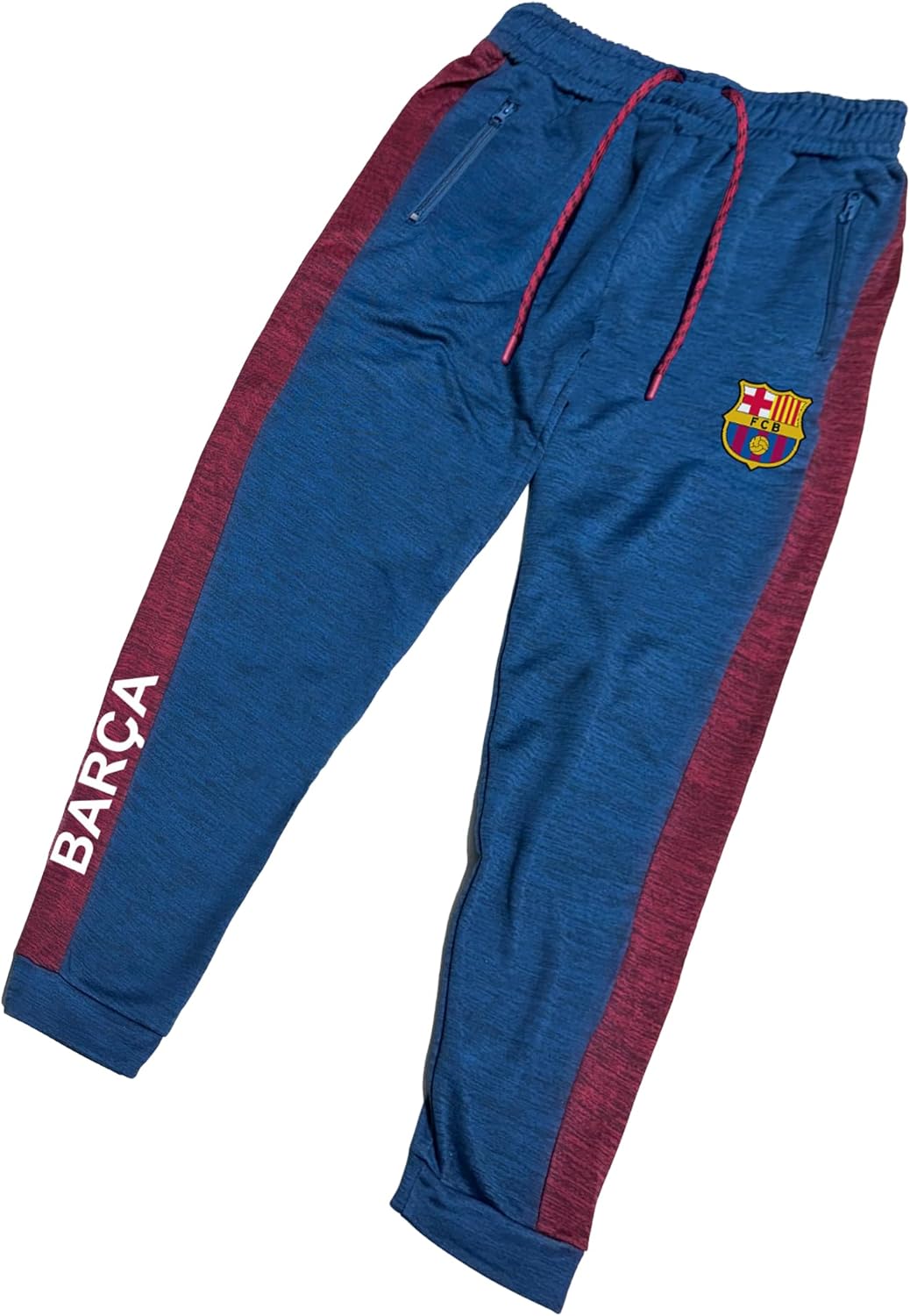 Men's Barcelona Joggers - Casual Sweatpants, Licensed Barcelona Track Pants with Zipper Pockets