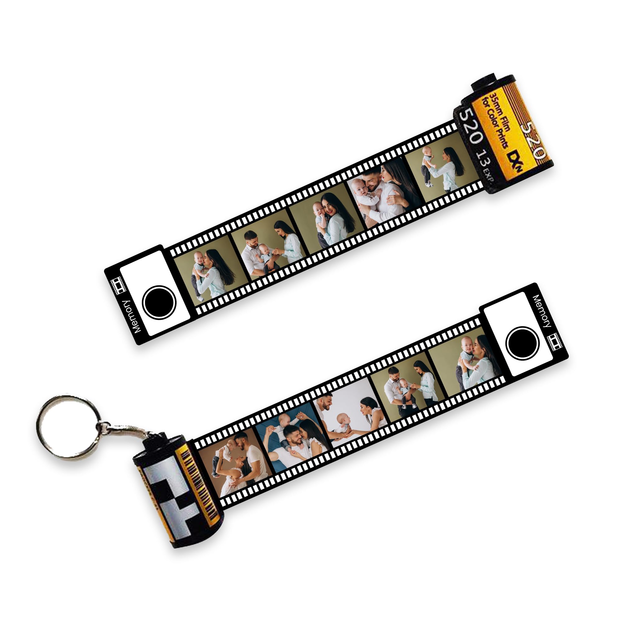 Print Maniacs Women's For Mum Personalised Camera Film Roll Album Keychain Personalised Photo Keepsake For Friends, Dad, Mum Mother Day Unique Gift Christmas Idea!