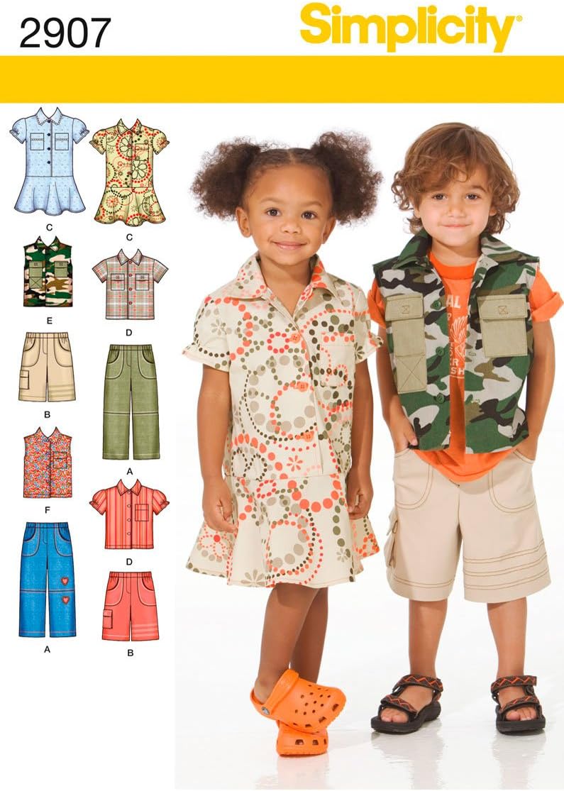 PDS3013 Sewing Pattern Toddlers' Hooded T-Shirt & Jeans, PDF