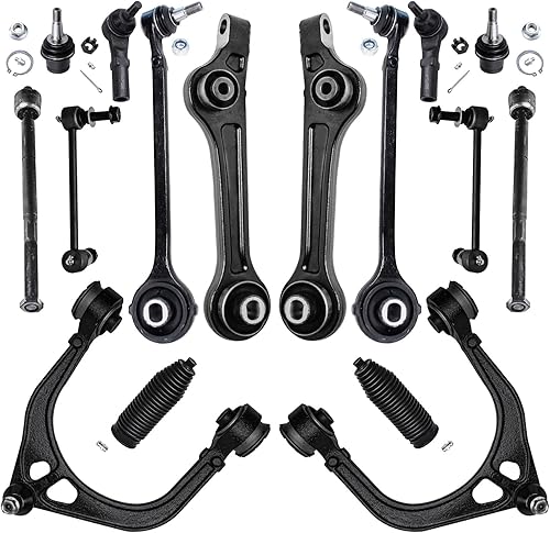 Detroit Axle - Kit de suspensión RWD Front End de 16 piezas para Chrysler 300 Dodge Charger Challenger 11-14, 6 brazos de control, 4 barras de