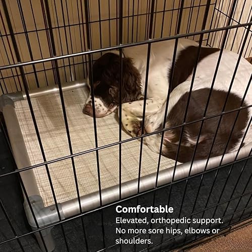 Miniatura 4 de Kuranda Cama de cajón a prueba de masticables - Aluminio plateado - 35" x 23" - Sunsure Textilene - Sierra