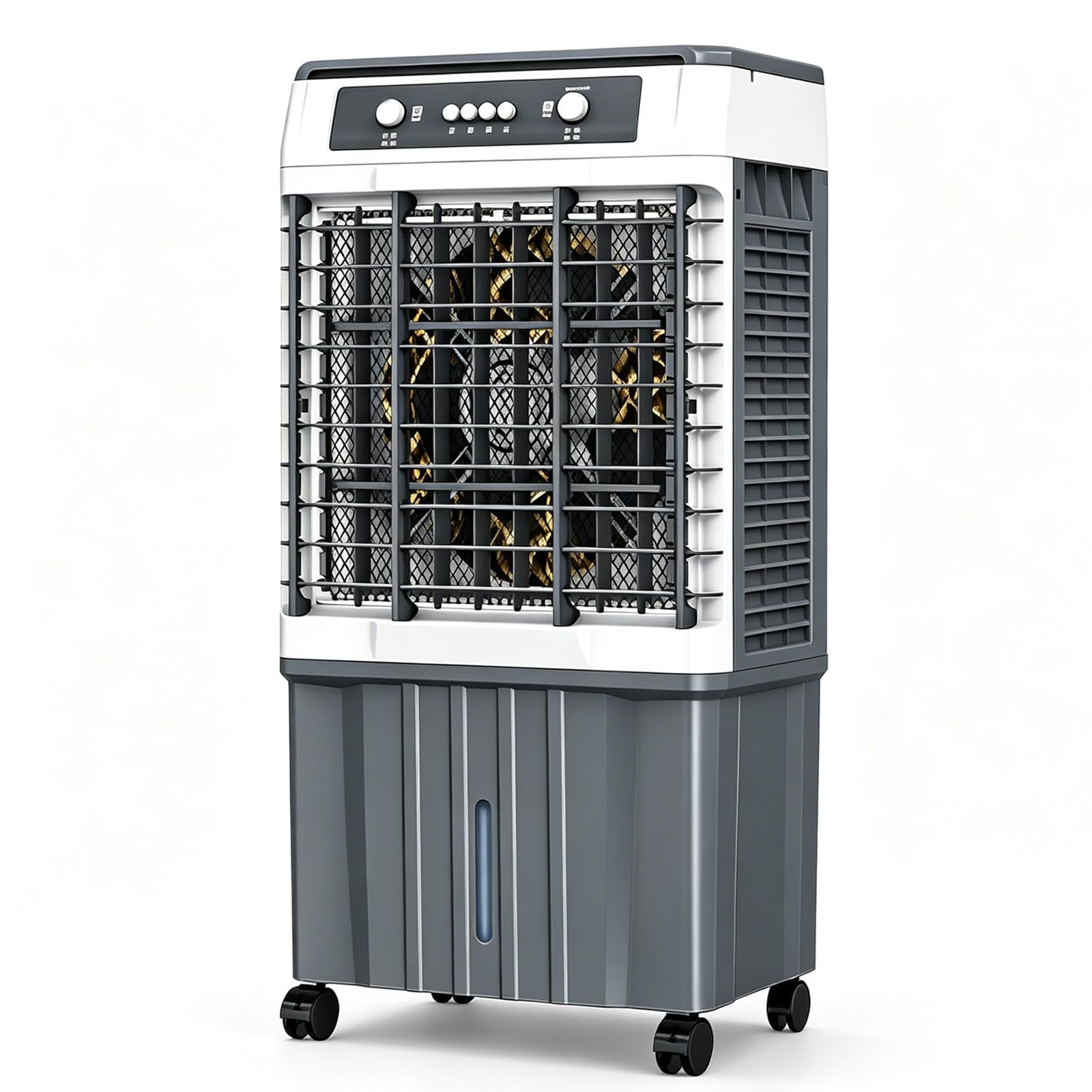 Lunaizhuo Gray Industrial Evaporative Air Cooler, Portable Swamp Cooler