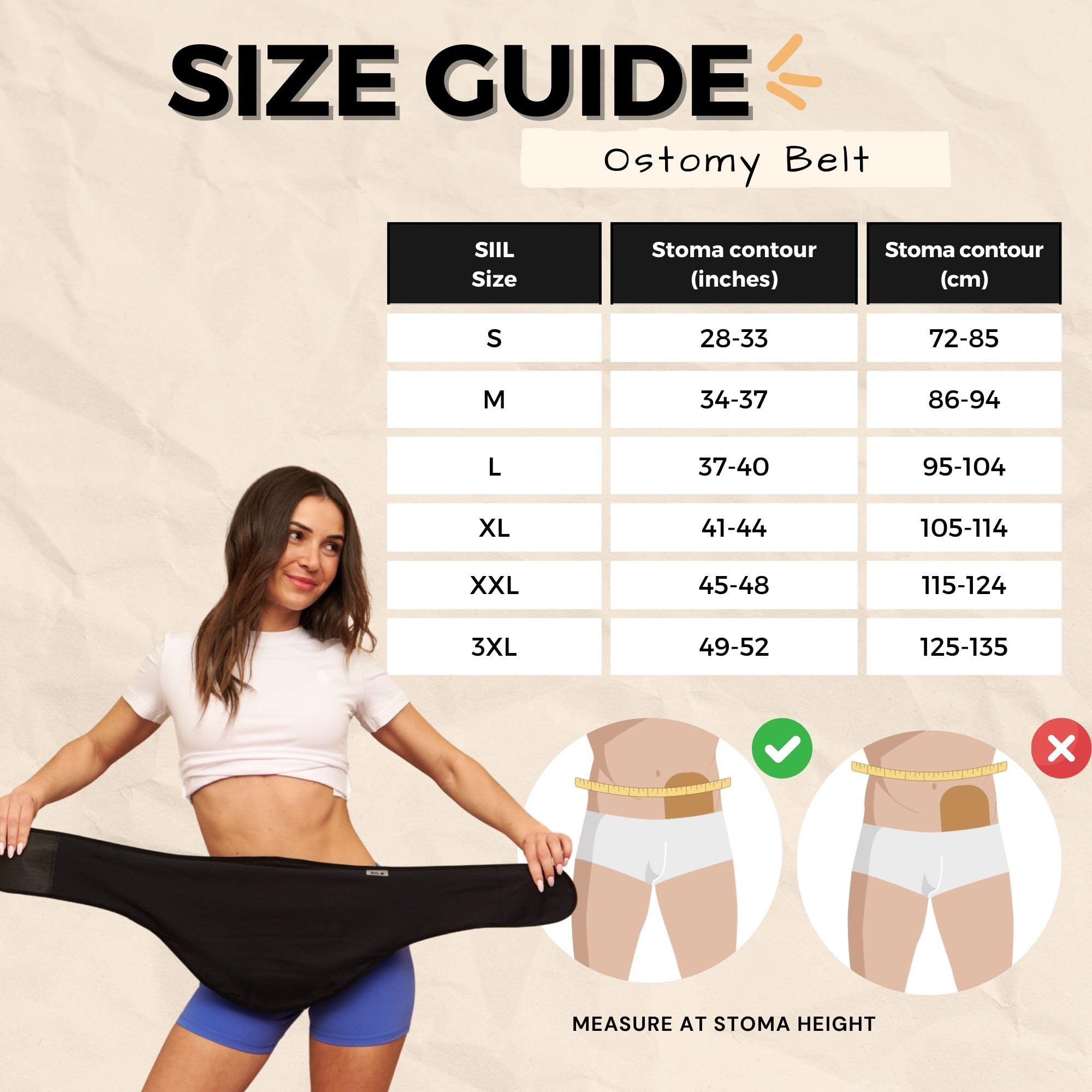 SIIL Cubiertas Bolsa Ostomia para Mujer | Cinturon Colostomia | Bolsa Estoma | Cubierta Ileostomia