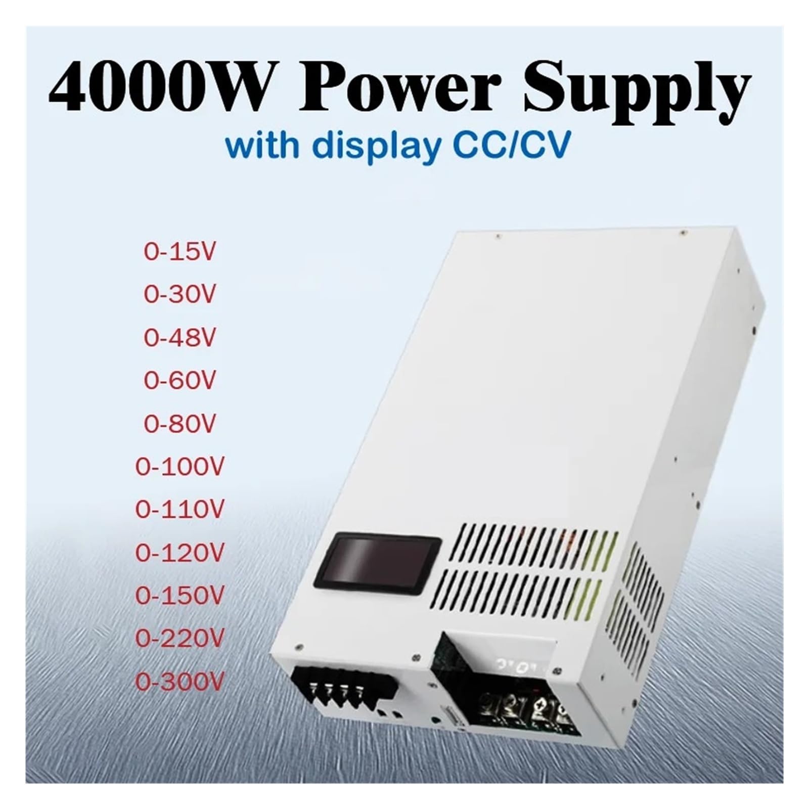 Fuente de alimentación conmutada ajustable de 4000W 15V-300V 50A-300A