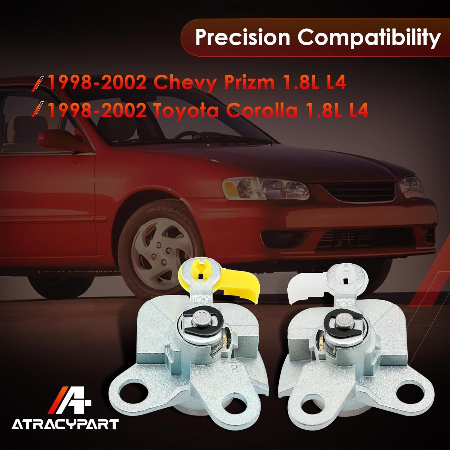 Door Lock Cylinder Switch with Keys, Compatible with 1998-2002 Toyota Corolla, Chevy Prizm, 1.8L L4, Replaces# DL166, 69051-12490