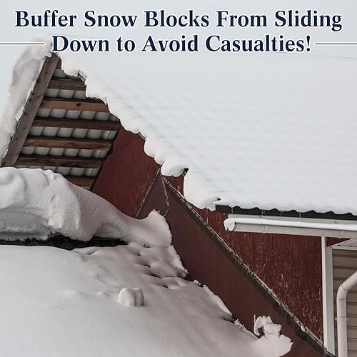 Miniatura 5 de Landical Protectores de nieve para techos de metal, mini protectores de techo de plástico transparentes para techos de metal para evitar