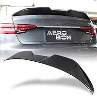 Vista 7 de AeroBon Alerón de maletero de fibra de carbono real compatible con Audi A4 S4 B9 2017-2024 Spoiler trasero (estilo H) High Kick