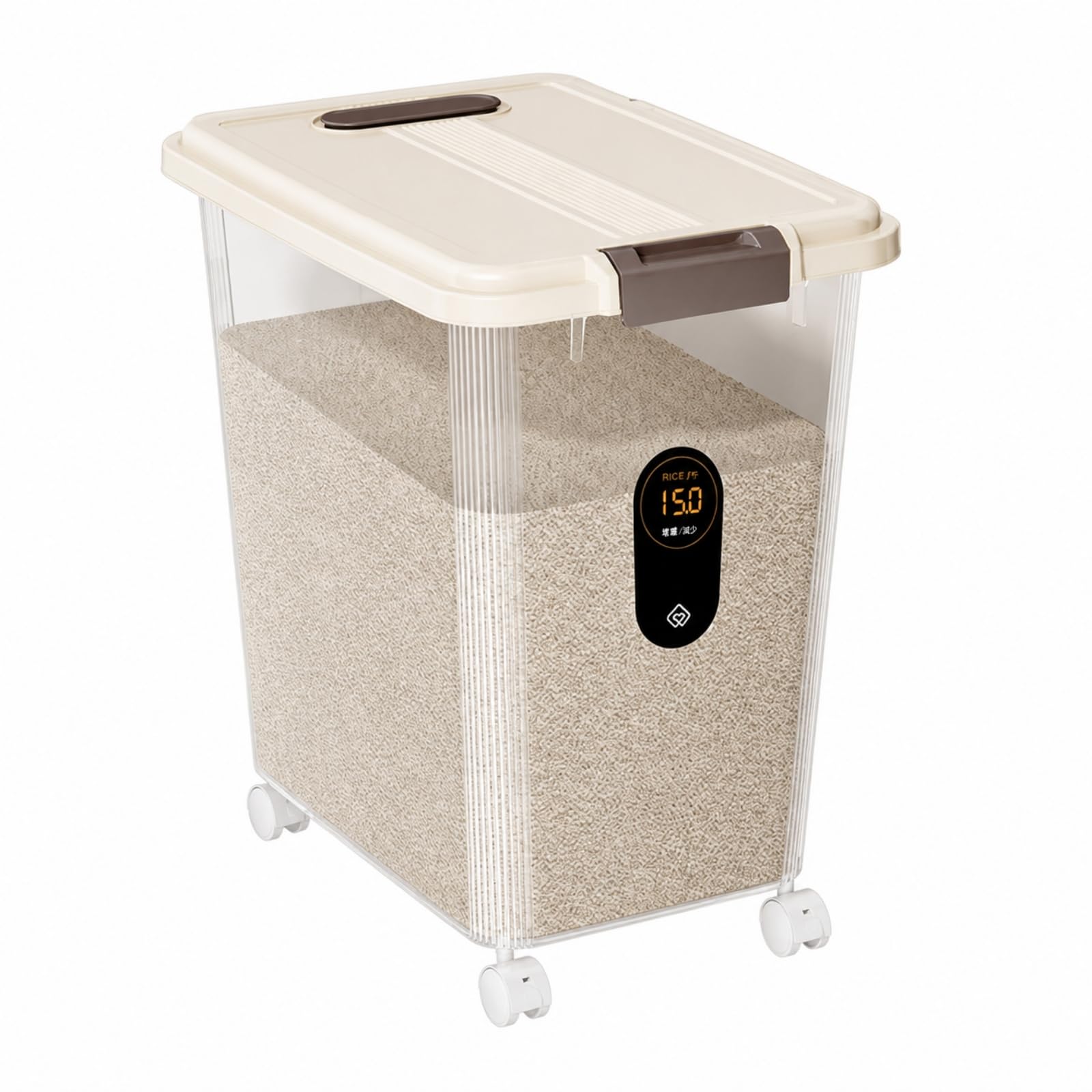 Durchsichtig box mit Rollen, style to 4, Transparentes Gelb