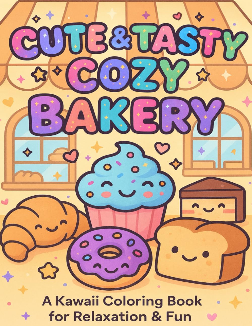 Cute & Tasty Cozy Bakey Coloring Book: A Kawaii Coloring Book for Relaxation & Fun