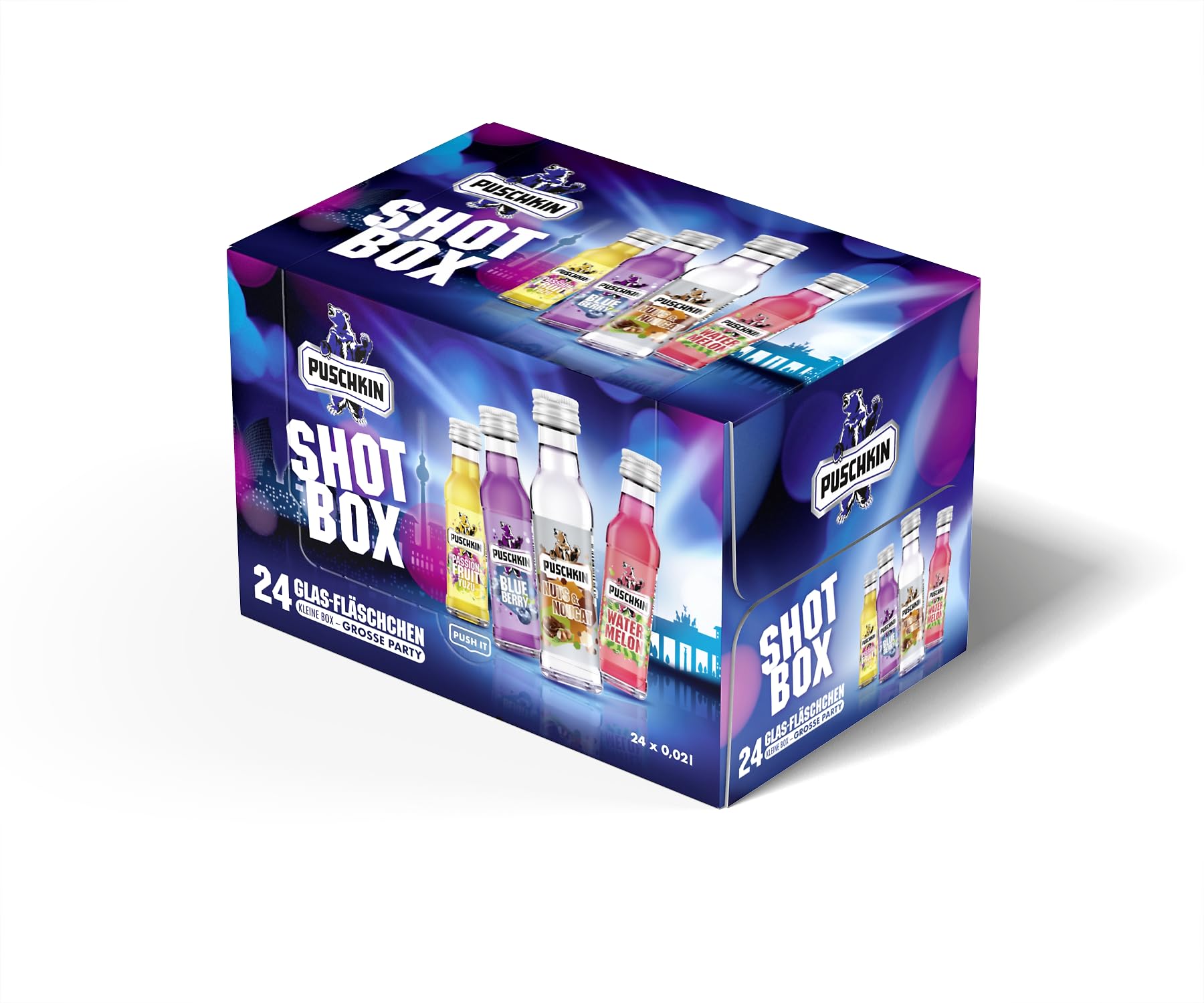 Puschkin Shot Box | 24er Glas | 0,02 L