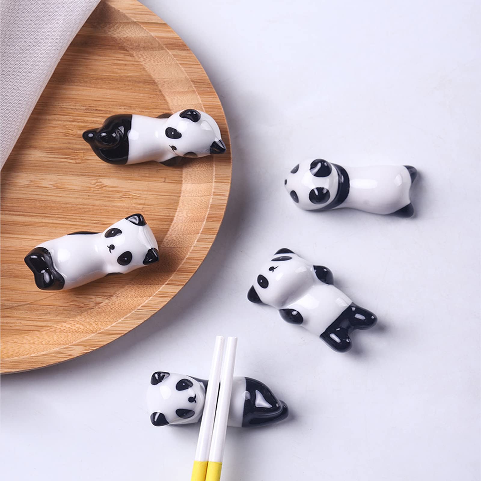8 Stück Panda Stäbchenhalter - Niedliche Keramik Ablage Für Essstäbchen