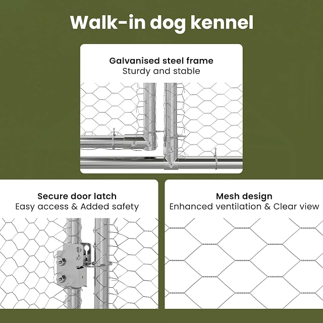 Foto 5 de 8 de vidaXL Refugio para Perros 2 uds. Plateado 4 x 2 x 2 m