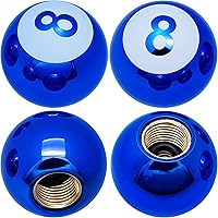 Vista 75 de 4 tapas de vástago de válvula de neumático estilo piscina 8 bolas, cubiertas universales de núcleo de cobre a prueba de polvo para automóviles, SUV