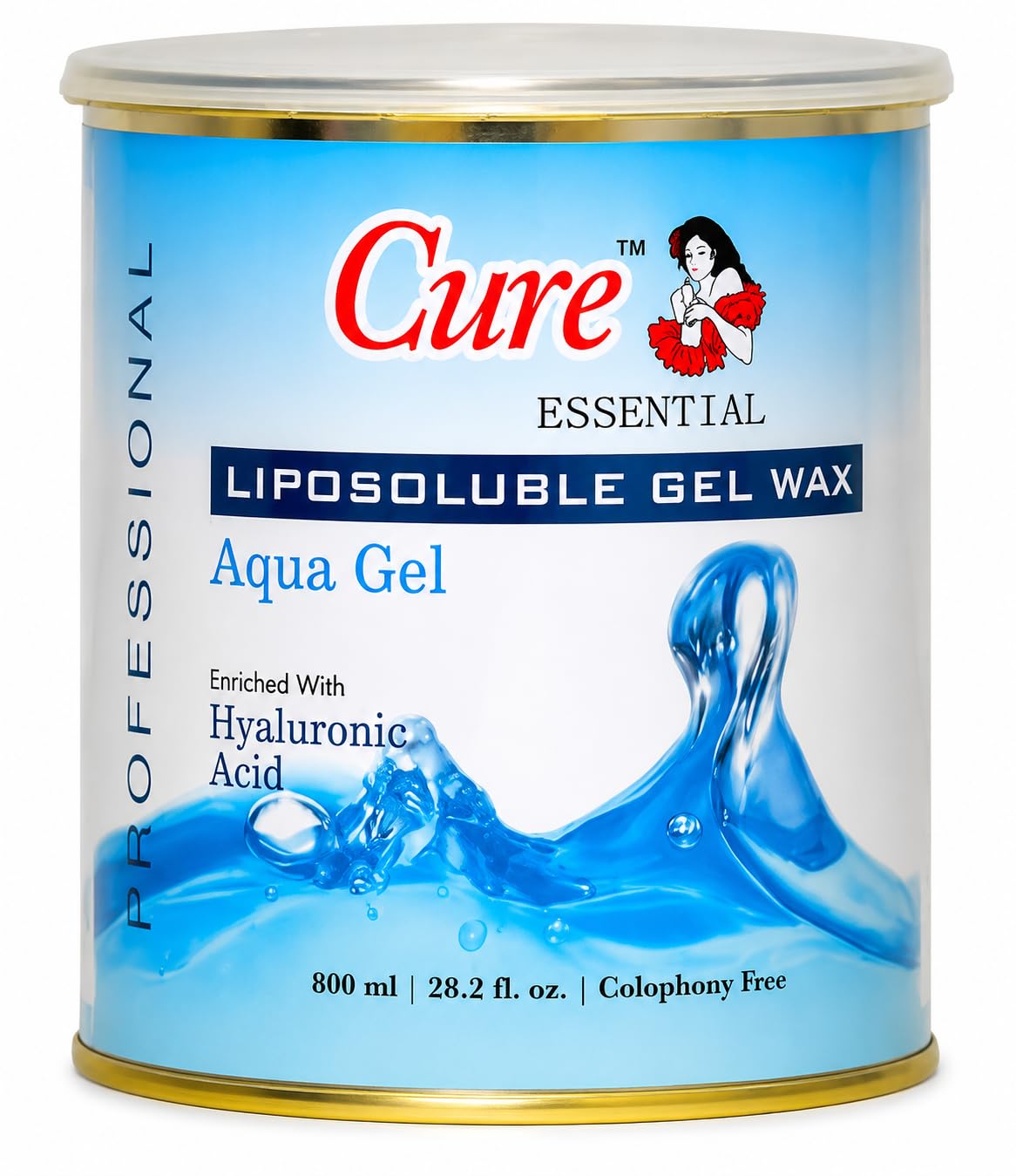Cure Liposoluble Aqua Gel Wax Brightening for Professional. Enriched with Hyaluronic Acid for Face - Upper Lips - Arms - Legs - Bikini Line Underarms Full Body Skin types Hair Removal Waxing Kit for Women-image-20