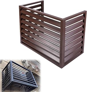 Cubierta para unidad de aire acondicionado al aire libre, protección HVAC para bombas de calor, marrón, 3 lados, 2-3 toneladas, escudo resistente a la intemperie para ocultar y proteger tu aire