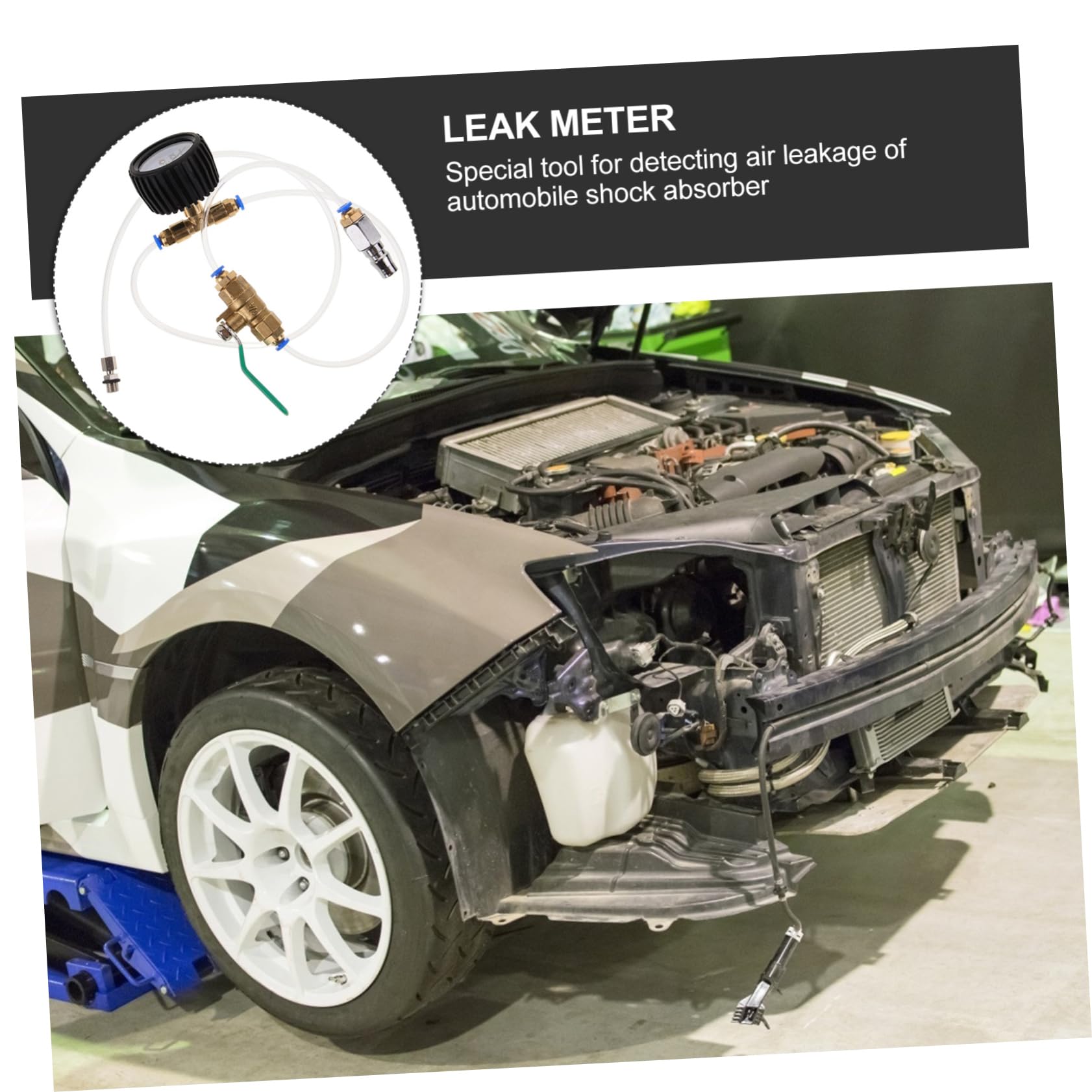 GLEAVI 5piezas Probador De Fugas De Aire para Amortiguadores Neumáticos Herramienta Profesional para Automotriz y Detección De Filtraciones