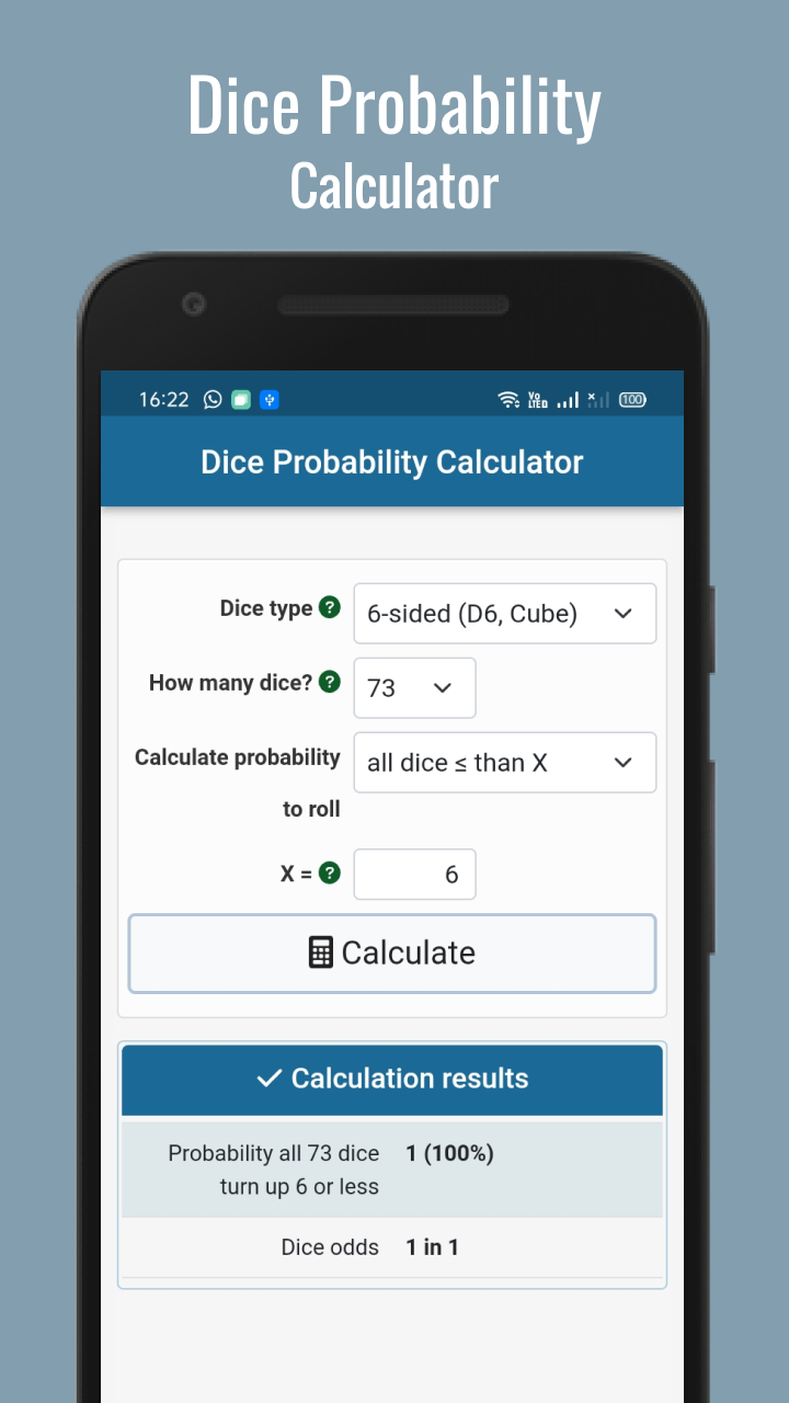 Dice Probability CalculatorAmazon.co.ukAppstore for Android