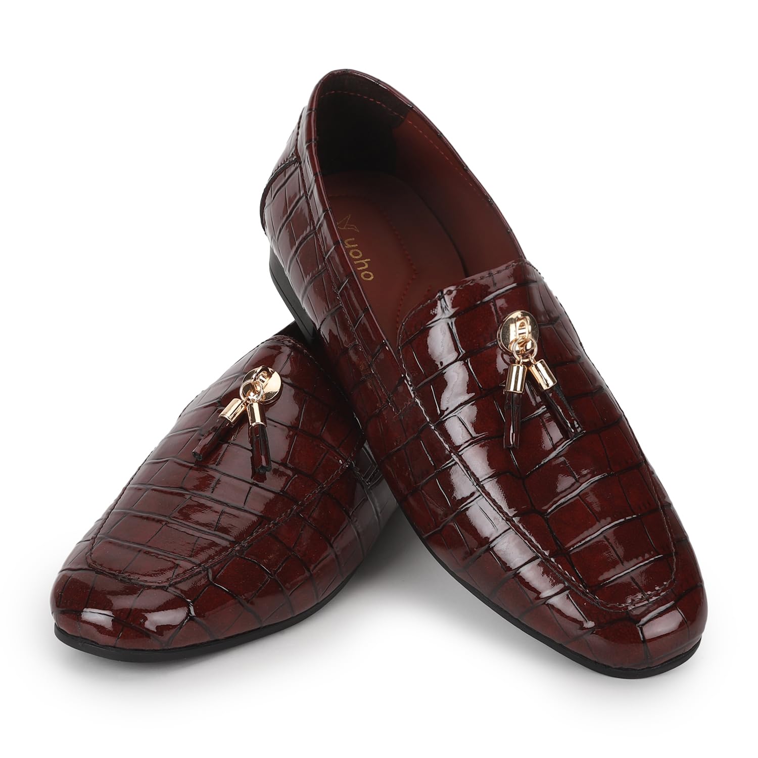 YOHO Bliss Comfortable Slip On Formal Loafer for Women | Stylish Fashion Moccasins Range | Cushioned Footbed Finish | Flexible | Style & All-Purpose | Formal Office Wear Shoe Wine (B0CCD5HYQ8) Amazon Price History, Amazon Price Tracker