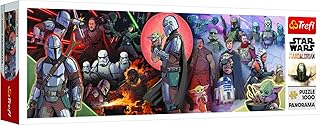 Trefl Panoramic 1000 Pieces-Collage, DIY Brain Teaser, Creative, Fun, Classic for Adults and Children Over 12 Years Puzzle, Color Star Wars The Mandalorian, 29052
