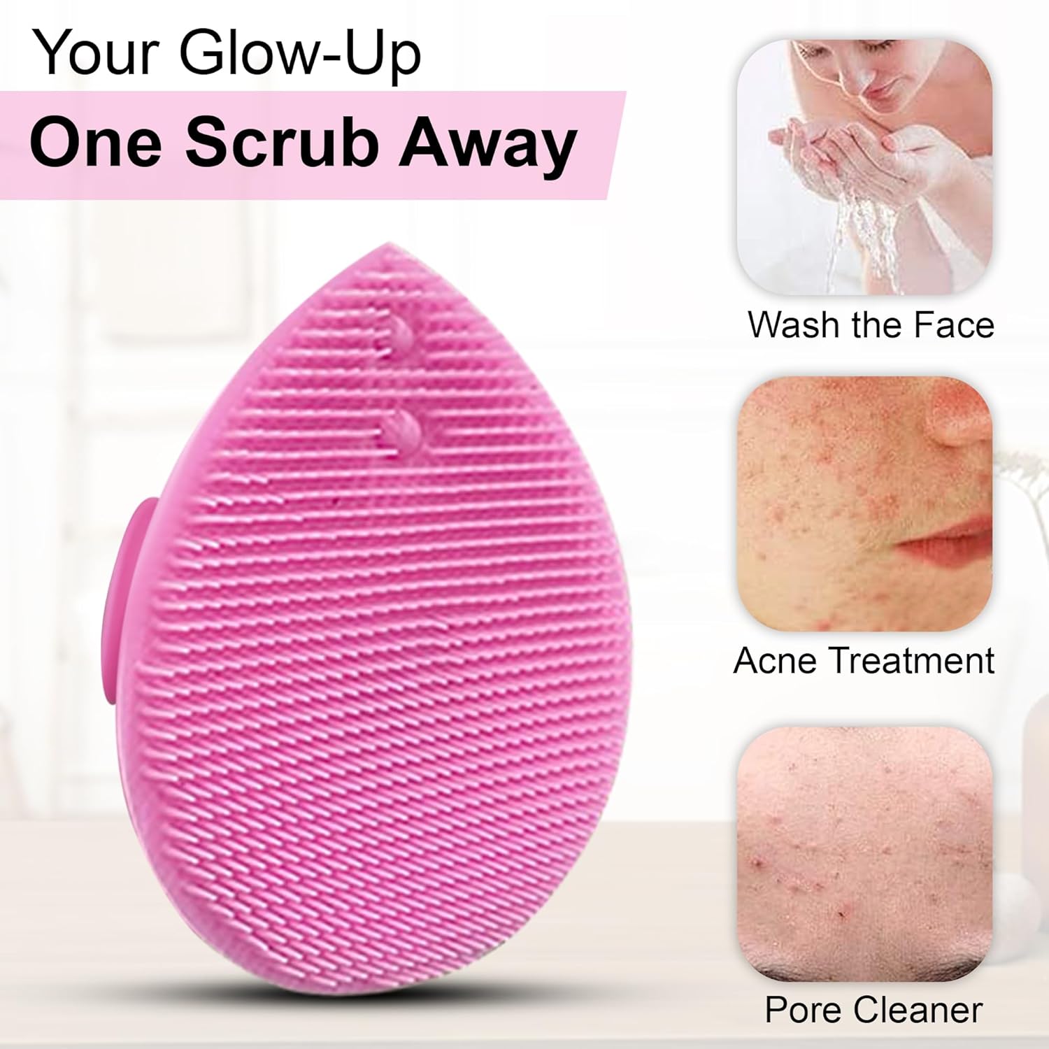Glun® Silicon Facial Cleansing Pad Facial Porce Blackhead Exfoliating Clender Spa Massage Brush Brush Brush Skin Cleansing Tools tools Pack Glun® Silicon Facial Cleansing Pad Facial Porce Blackhead Exfoliating Clender Spa Massage Brush Brush Brush Skin Cleansing Tools tools Pack