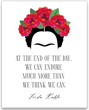 We Can Endure Quote Wall Art, Modern Red 8x10 UNFRAMED Print