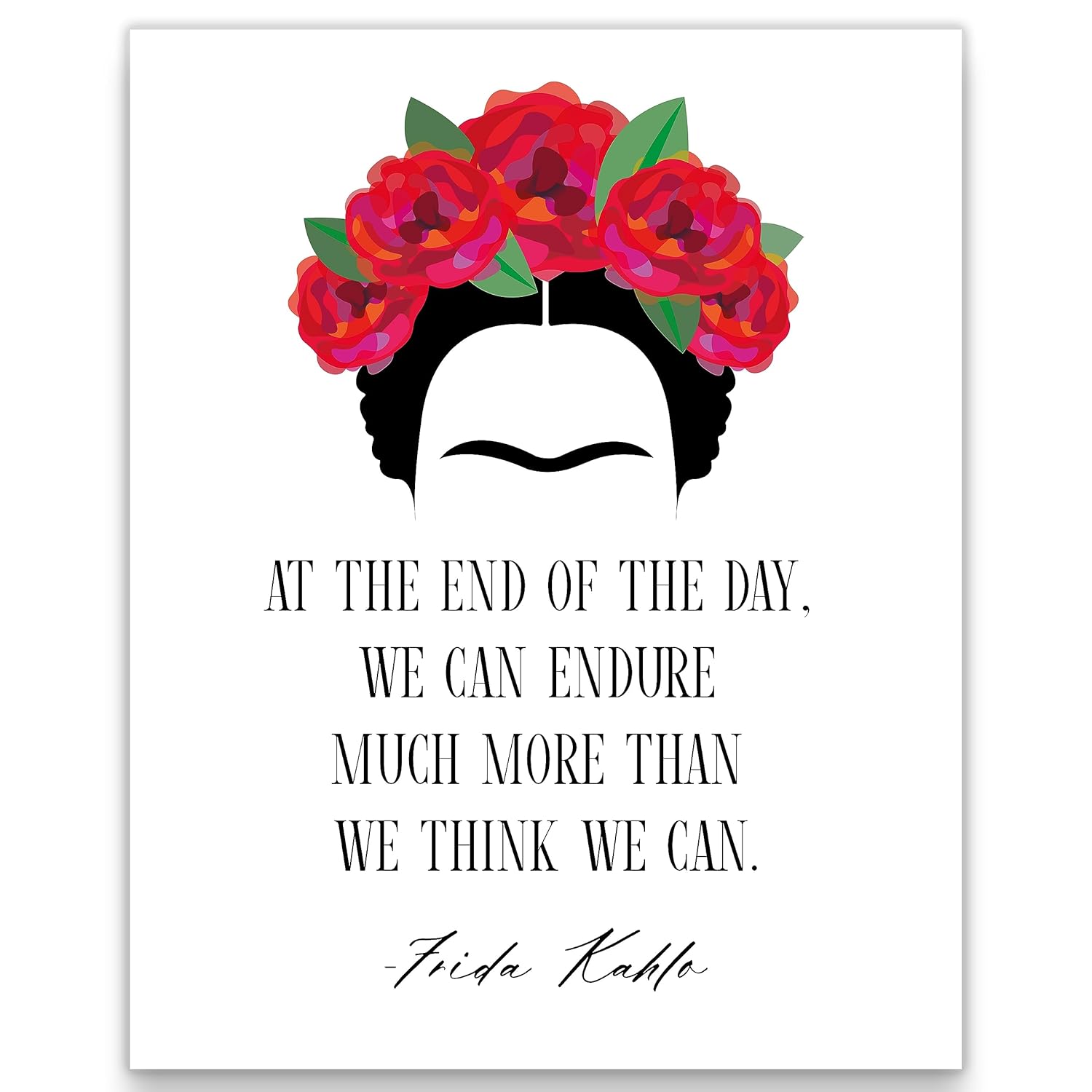 ‘We Can Endure’ Quote Wall Art | Modern Red 8×10 UNFRAMED Print | Spanish, Bohemian, Positive, Inspirational, Typography, Motivational Home Decor