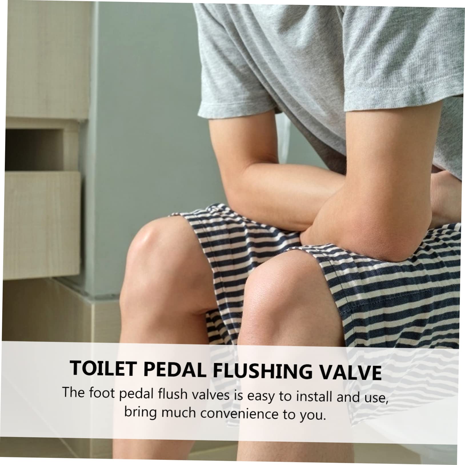 DOITOOL Válvula De Descarga Para Inodoro Válvulas De Pedal Hechas De Material Fecal Para Baño Para Sanitario
