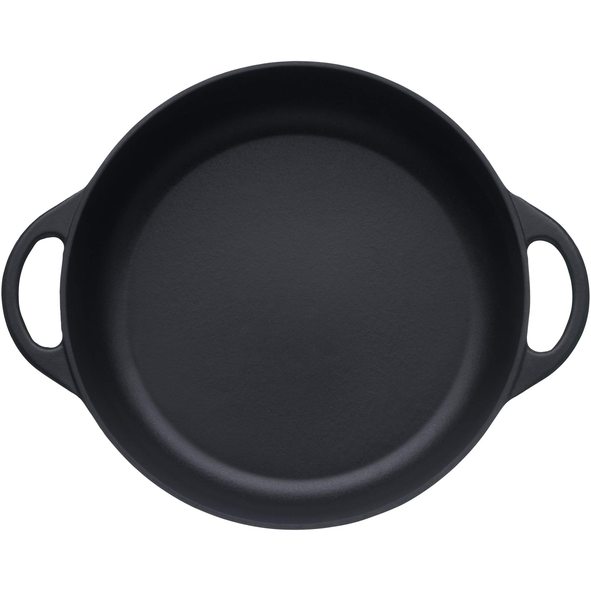 WMF 28 cm indukcyjna patelnia do duszenia, patelnia rolnicza ze szklaną pokrywką, żeliwo emaliowane, wysoka obręcz, żaroodporna, czarna