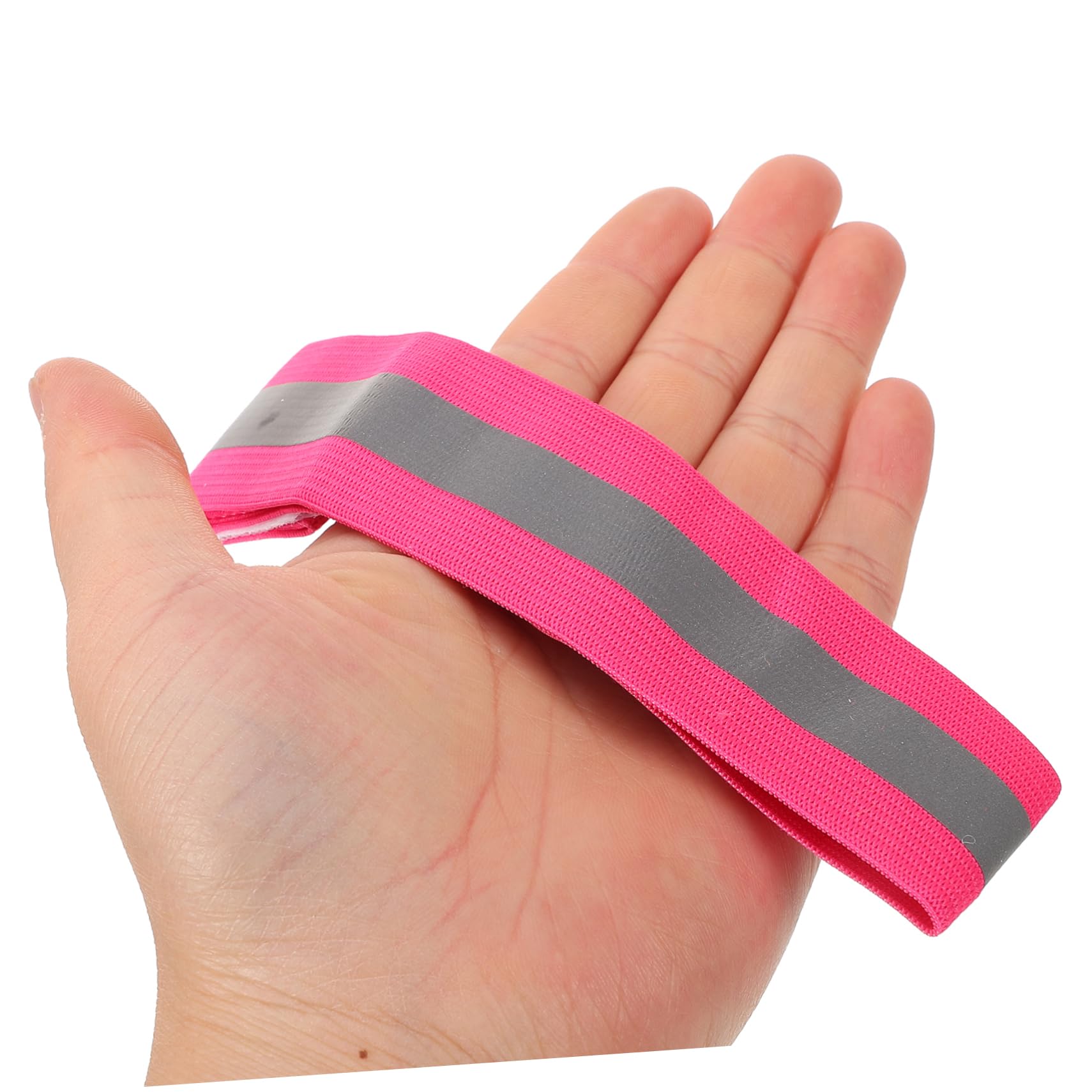 Abaodam 4pcs Reflective Wrist Strap Running Reflective Band Reflective Night Running Straps Running Belt Safety Reflective Elastic Cycling Belt Running Wrist Belt Polyester Rosy
