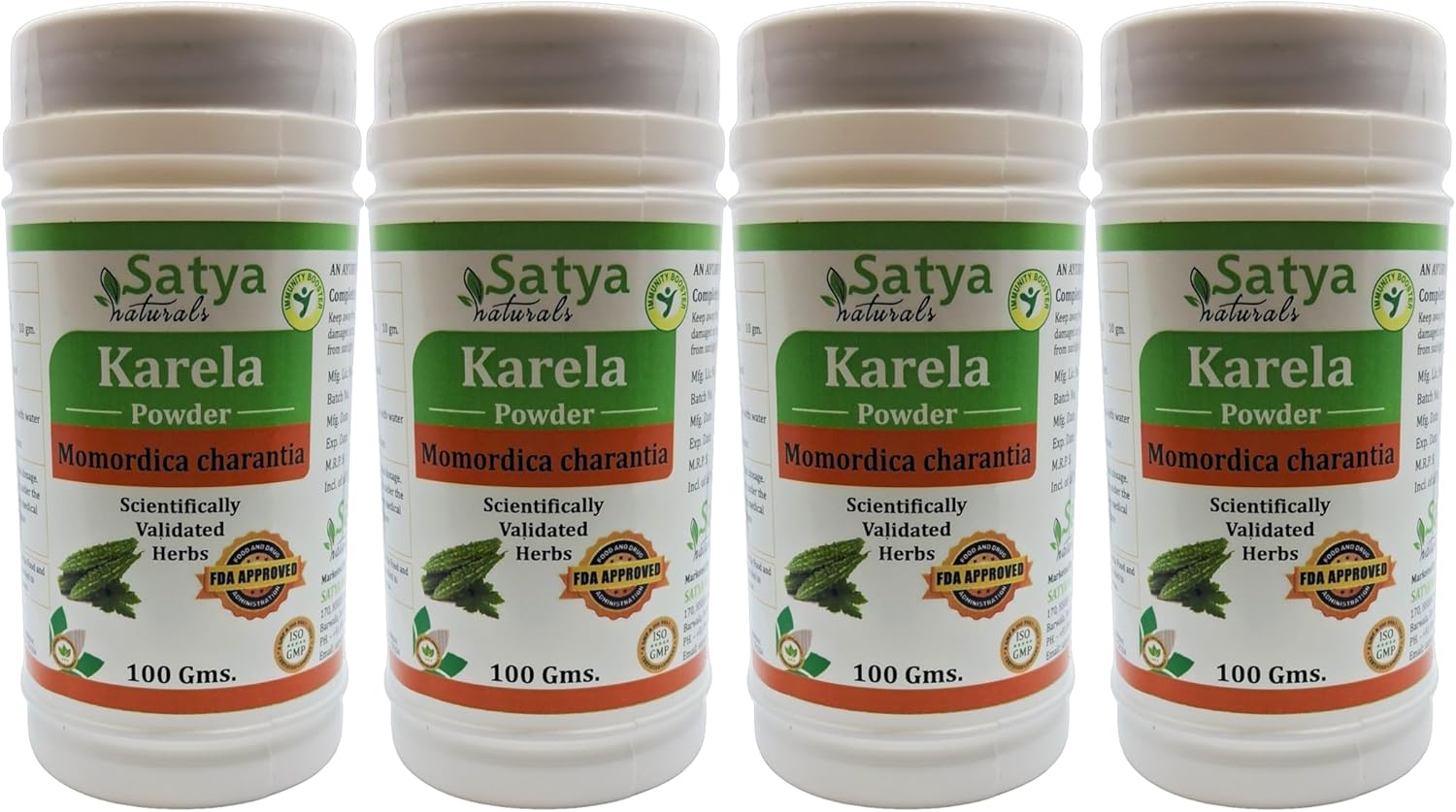 Bitter Melon (Momordica Charantia, Karela) Powder for Men and Women | Ayurvedic Herbal Powder Supplement/Remedy | Pack of 100 GMS. (4 Packs of 100 GMS.)