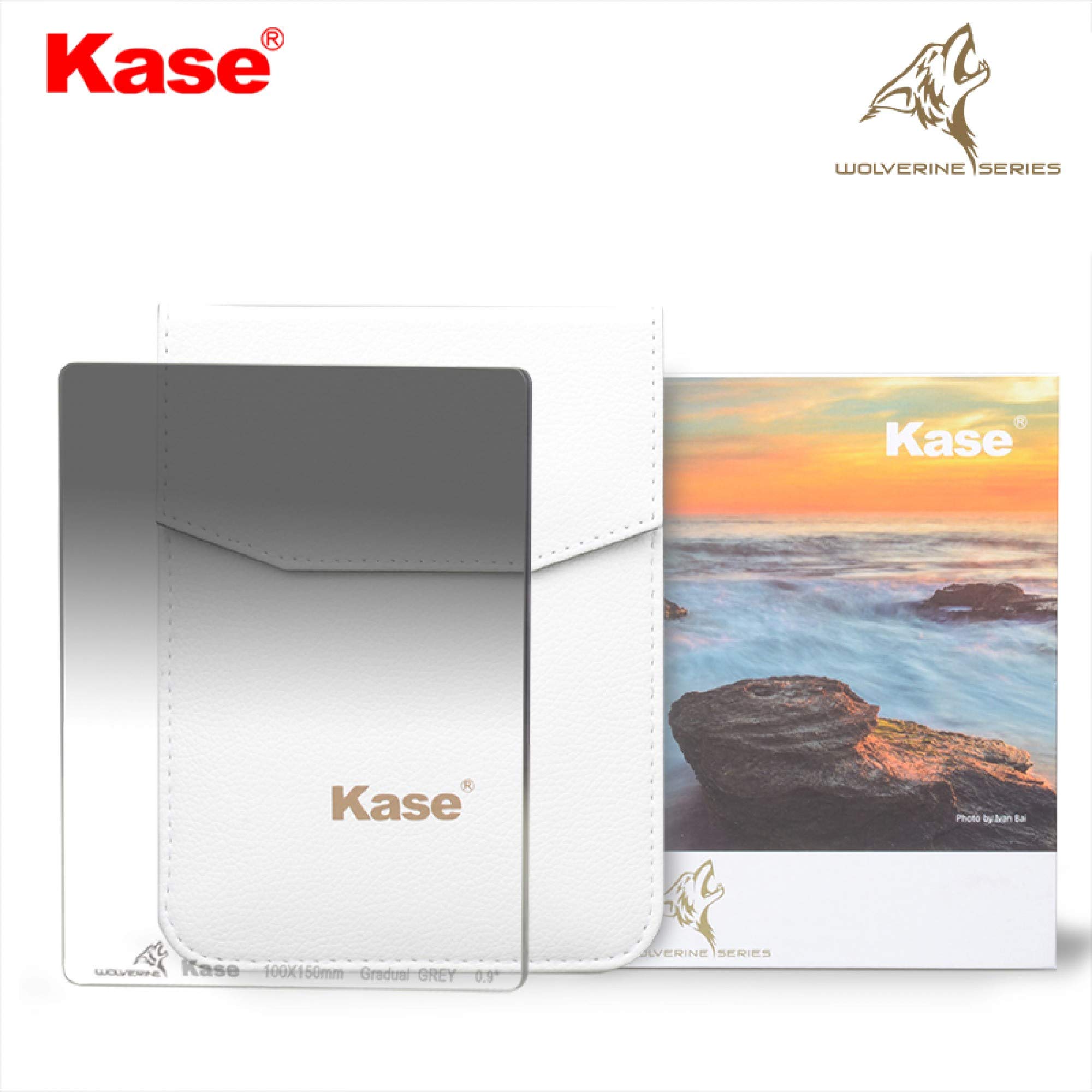 Kase K100 Reverse GND 0.9 Filter 100 x 150 mm ND8 (3 Stop), Optisches Glas, grau