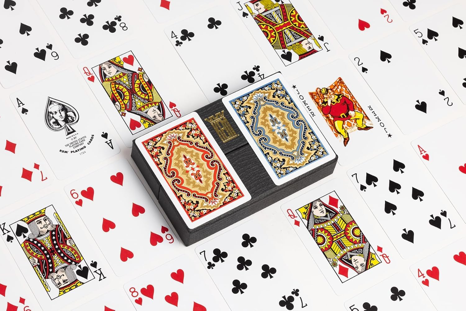 Kem Paisley Plastic Playing cards, 2-Deck Set, Bridge Size, Choose