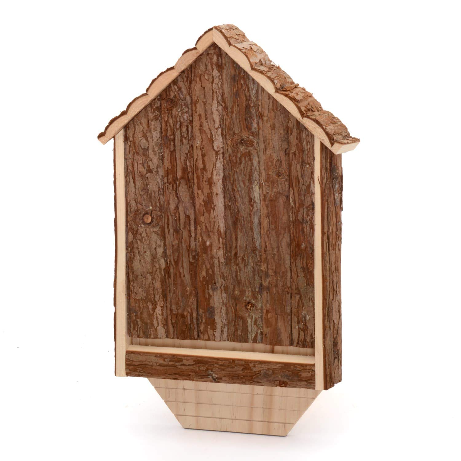 CKB LTD Fledermaushaus aus Holz für den Außenbereich – Hotel kann auch für den Winterschlaf verwendet Werden, Haus für den Garten, 30,5 x 6,5 x 46,5 cm