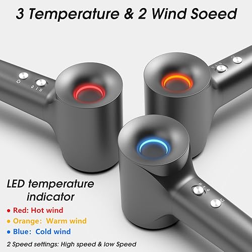 Miniatura 3 de KARFUN Secador de pelo, secador de pelo, secador de pelo de plasma, secador de pelo iónico para mujeres, secadores de pelo profesionales de alta