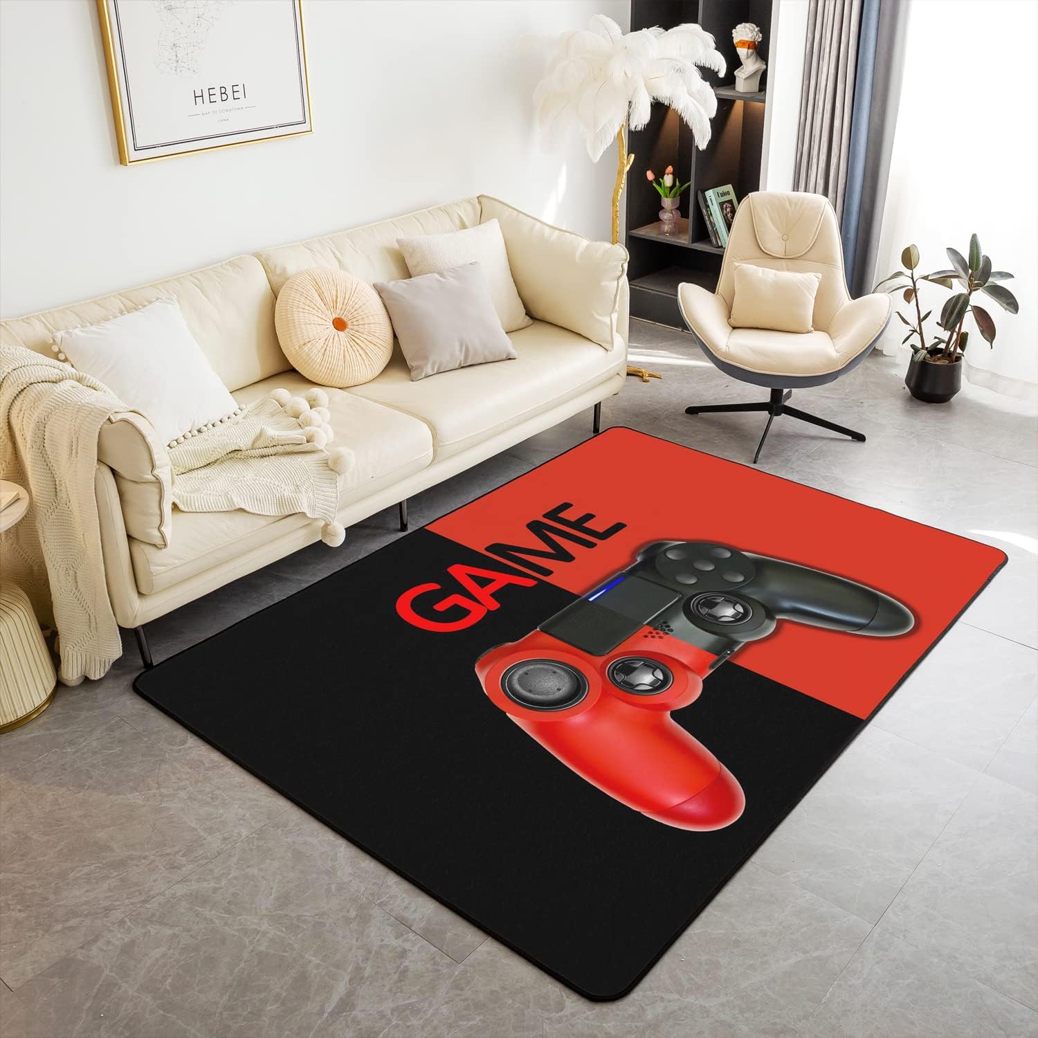 Tapis de jeu antidérapant 140x200 cm idéal pour le salon et les sorties camping