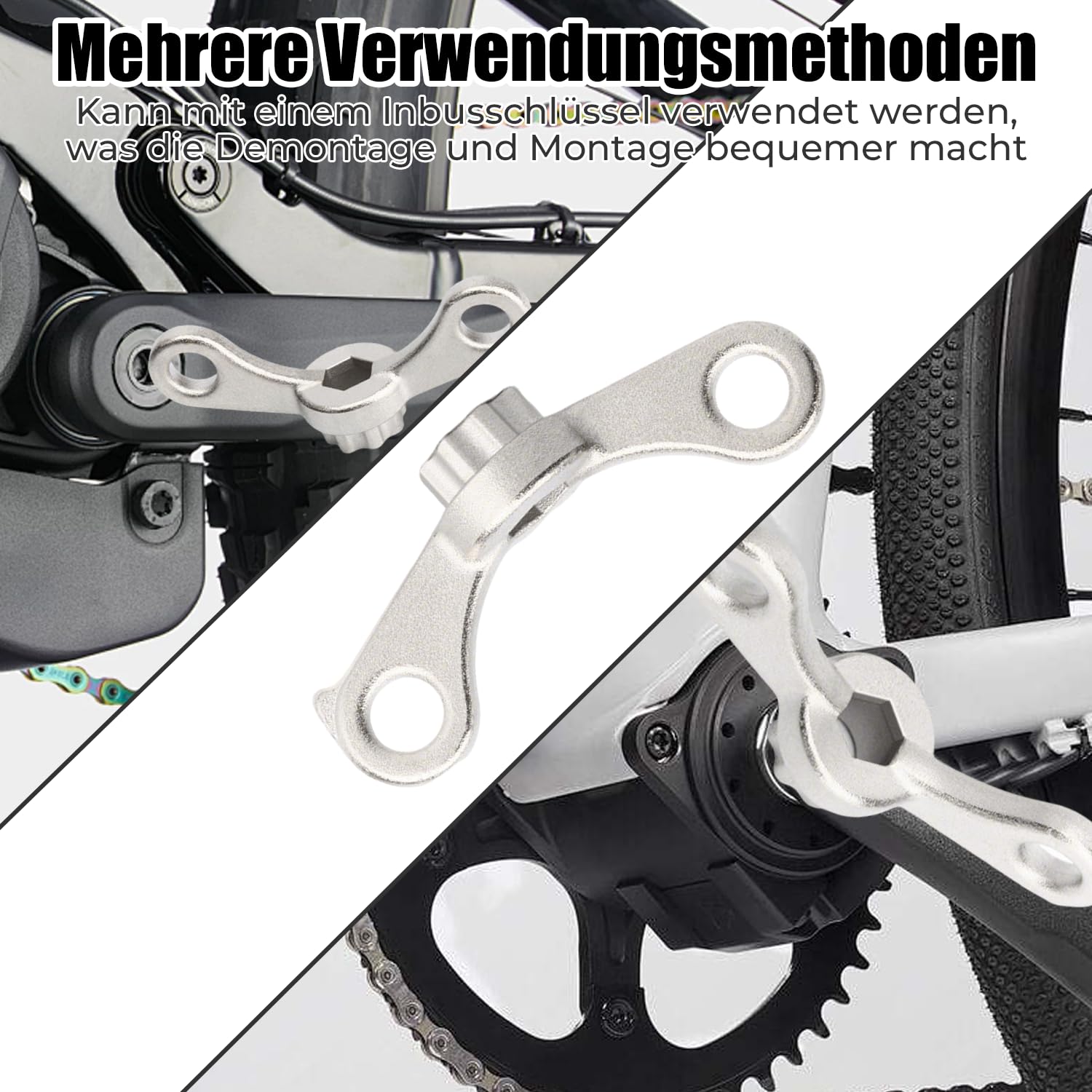 KRENIE Kurbelabzieher Für Fahrrad – Kompatibel Mit Shimano Hollowtech II, Kompakt & Robust Für Reparatur & Wartung