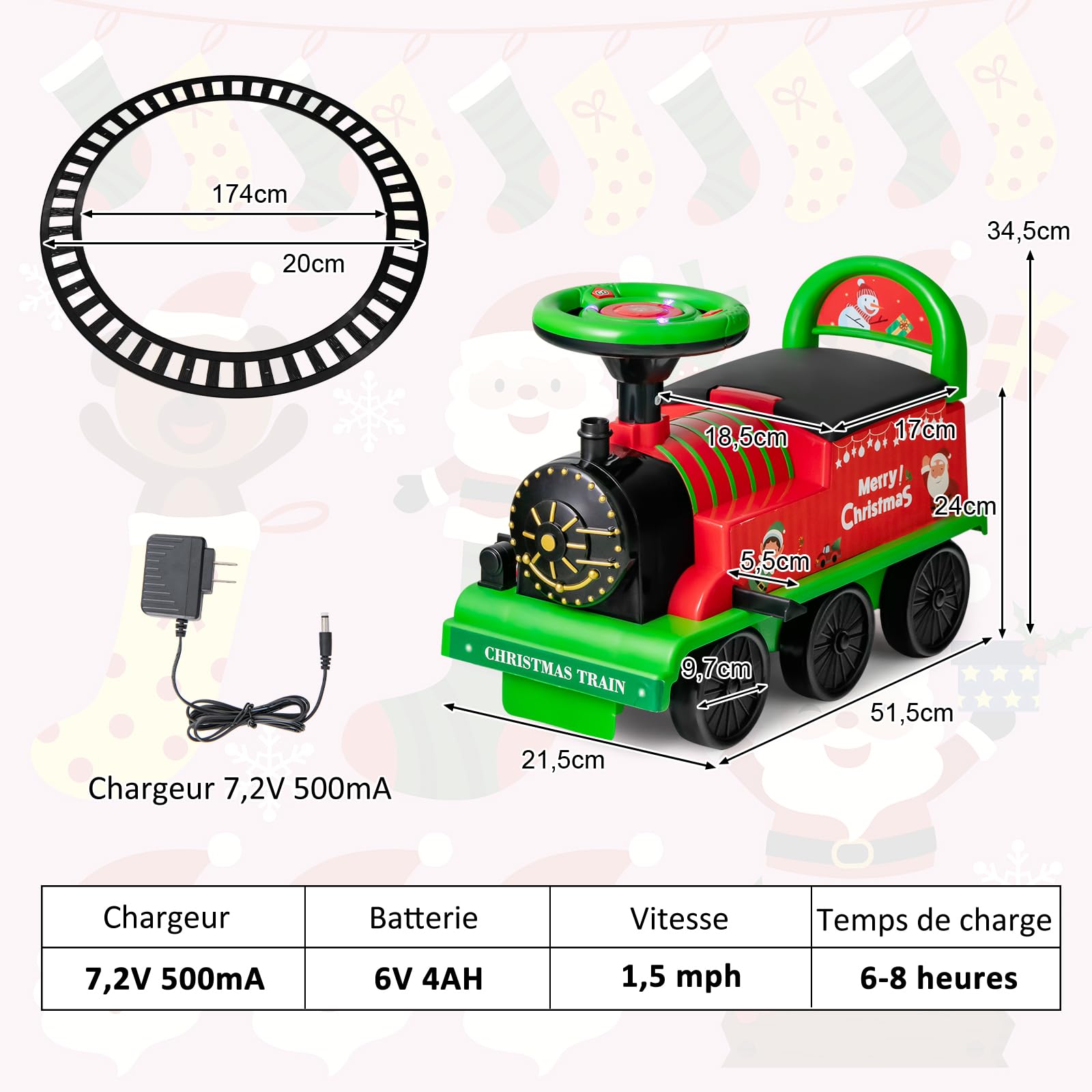 GOPLUS Tren Portador Eléctrico para Niños con Música, Luz, Tren Andador con Vías de PP, Espacio de Almacenamiento, Pedales Retráctiles para Niños Mayores de 2 Años (Verde)