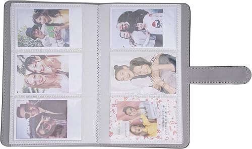 Miniatura 5 de Álbum de fotos de 2 x 3 compatible con Fujifilm Instax Mini, cartera de 96 bolsillos, cubierta de piel, tejido hecho a mano