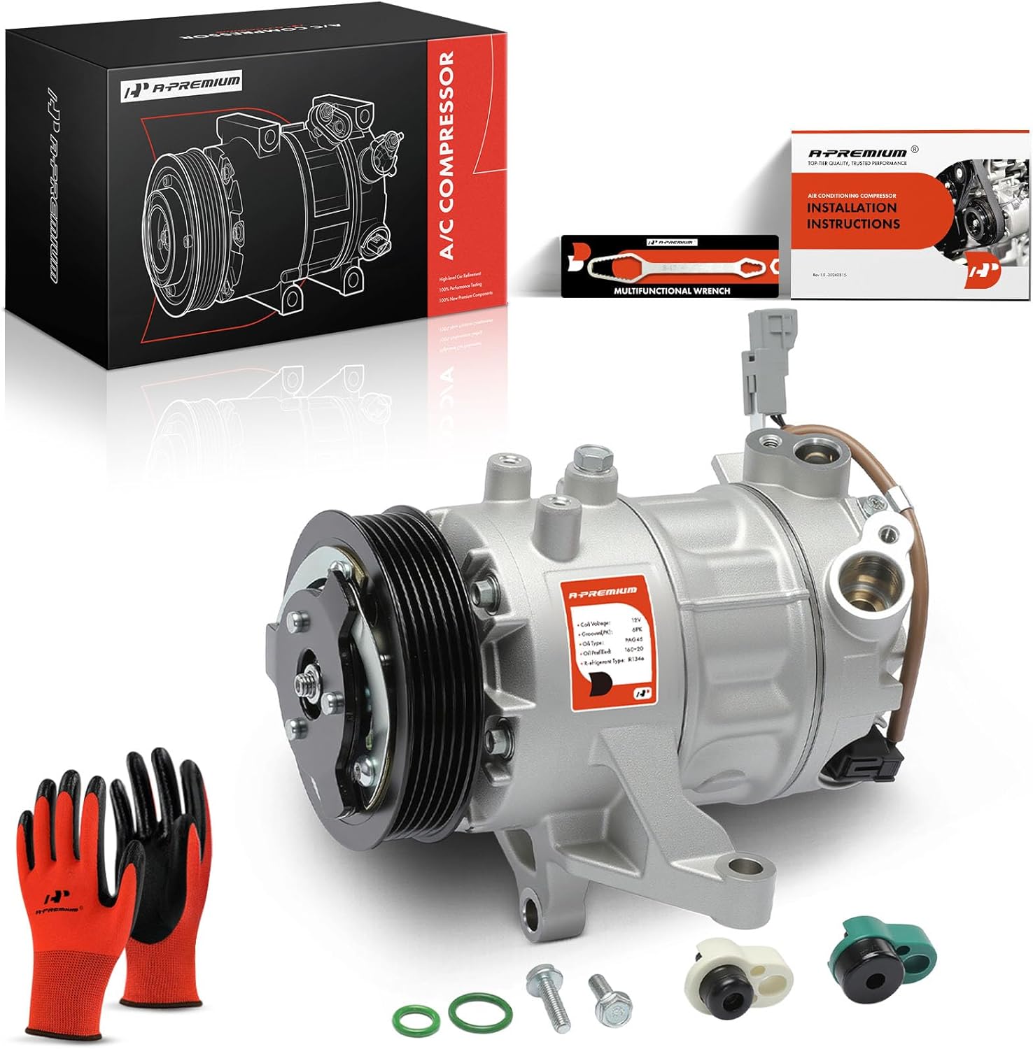 A-Premium Air Conditioner AC Compressor with Clutch Compatible with Subaru Forester 2019 2020 2021 2022 2023