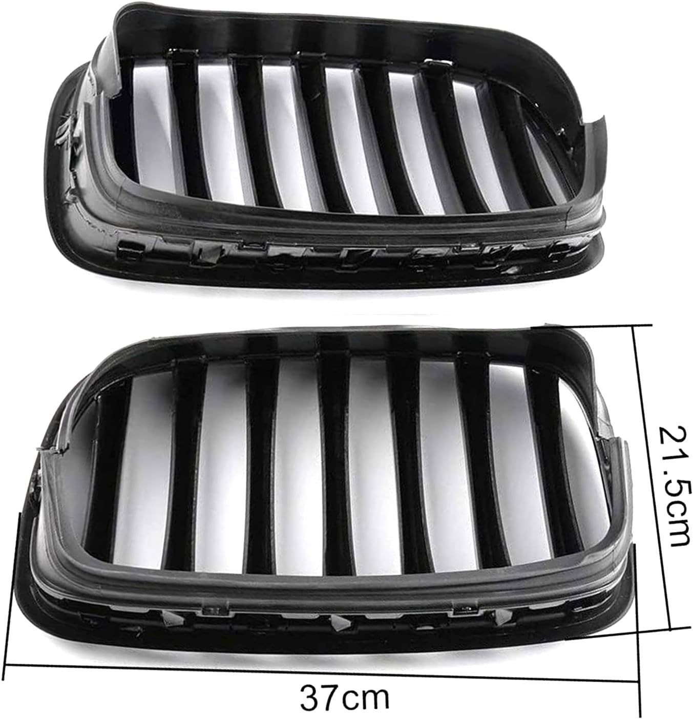 Front Kidney Grille M Color Gloss Black Compatible with 2007 2008 2009 2010 2011 2012 2013 E70 E71 X5 X6